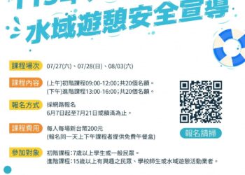 強化民眾水域遊憩安全觀念　台中舉辦大安濱海樂園水域遊憩安全研習
