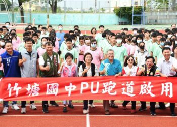 不受少子化影響招生逆勢上揚 竹塘國中PU跑道正式啟用