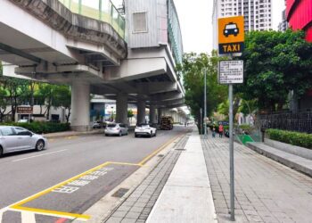 中市計程車招呼站新增標誌告示牌 黃色內框標線遏止違規占用