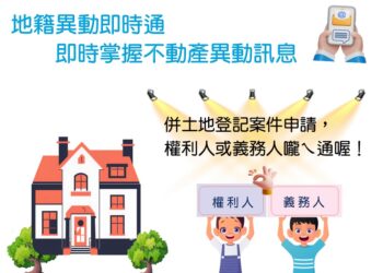 「地籍異動即時通」升級防詐騙-中市地政局籲民眾多加善用