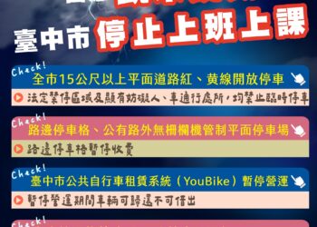 凱米颱風來襲-中市部分紅黃線路段開放停車