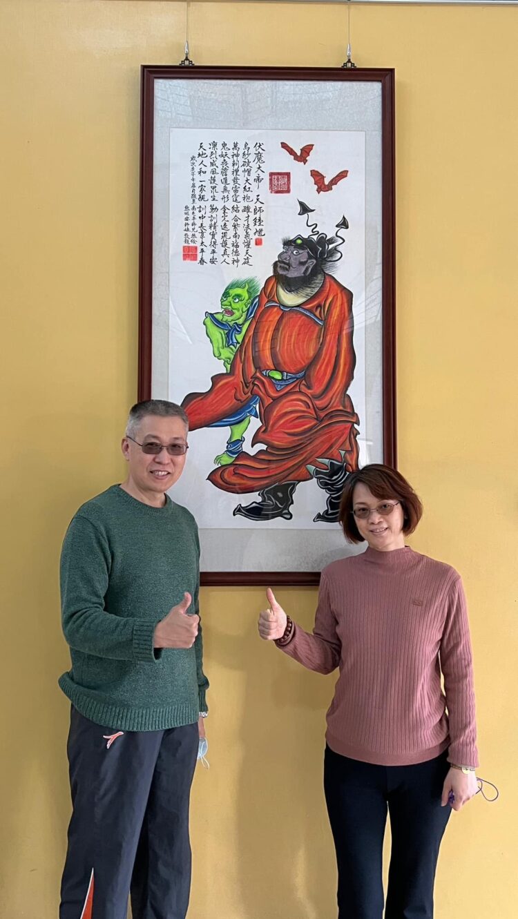 救火英雄謝嘉益與夫人書畫雙聯展-中市消防邀民眾共賞降福平安
