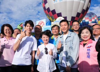 含金量最高熱氣球在台中！盧市長攜「奧運雙金」李洋、林郁婷解鎖石岡熱氣球初體驗：感謝讓世界看見台灣
