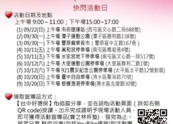 響應9/22國際無車日-中市環保局鼓勵「捷淨零碳樂生活」