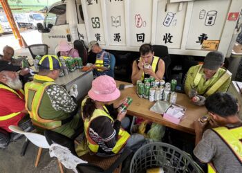 資源再利用-中市后里區清潔隊為回收鋁罐轉動新生命