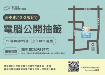 台中南屯建功2、3號好宅-10/22網路直播電腦抽籤