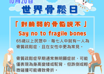 中市府響應10/20世界骨鬆日-呼籲存「骨本」從年輕開始