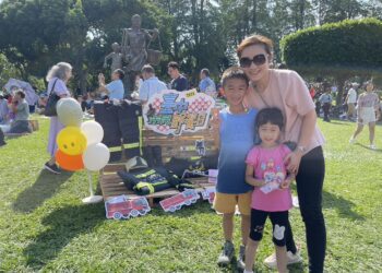 消防宣導融入野餐日！中市南屯豐樂公園體驗消防活動-搜救犬受市民喜愛
