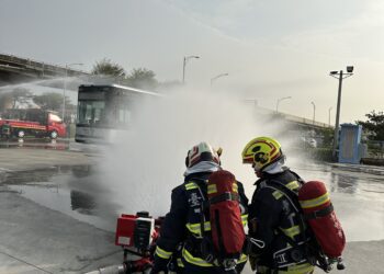 讓市民安居台中-中市消防局結合科技救災設備辦理搶救演練