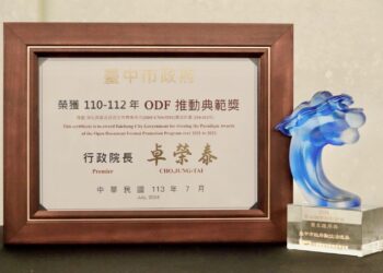 一日2大獎！-中市府獲中央odf典範獎與雲端創新獎肯定