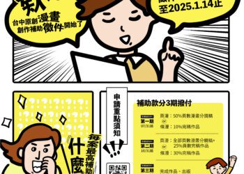 台中原創漫畫創作補助開跑共150萬元-新聞局長:下一位漫畫之星就是你