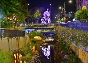 中市豐原三大燈區迎新春！-水利局特色燈飾打造熱鬧節慶氛圍