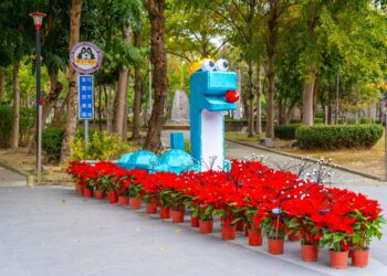 中市運動局推亮點公園邀走春！神秘吉祥物「貪吃蛇」現蹤潭子運動公園