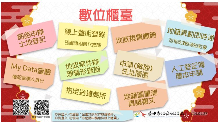 中市地政局業務數位化-邁向減碳無紙化便民服務