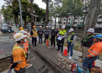 中市水利局會同天然氣公司啟動稽查-強化職安、減少管挖意外