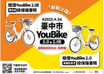 保障市民安全！中市youbike免費傷害險4/1新制上路-填選投保意願才能借車