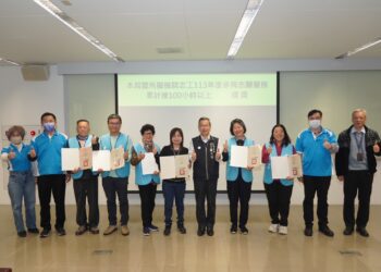 感謝志工伙伴守護台中建設！-建設局長今頒感謝狀表揚