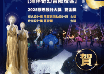 燈光藝術結合永續設計！-中市元宵燈會「海洋奇幻冒險」燈區奪2025美國「繆思設計大獎」雙金獎