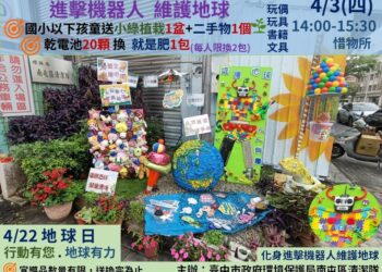 中市環保局邀學童參觀惜物所-贈綠植及二手物歡度兒童節