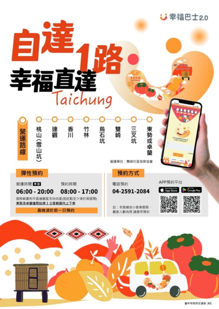自達1路幸福直達-中市第2條幸福巴士今起試營運