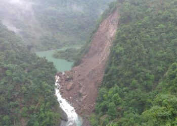 南投竹山驚現5萬立方土石堰塞湖 農村水保署緊急勘查
