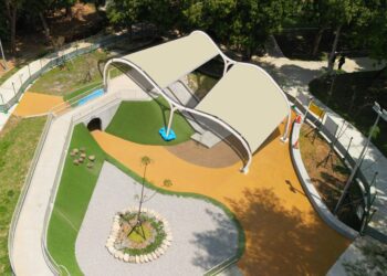 迎戰酷暑！-中市后里森林公園「搖籃遊戲場」增設遮蔭設施
