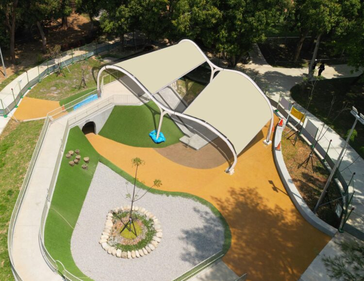 迎戰酷暑！-中市后里森林公園「搖籃遊戲場」增設遮蔭設施