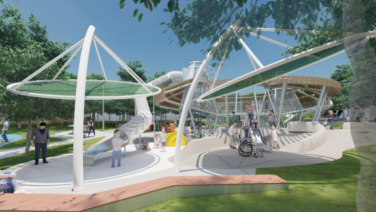 中央公園飛行美樂地優化再升級-中市府挹注400萬啟動遮陽工程