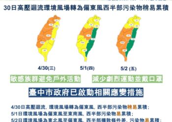 未來3日中部空品可能轉差-中市府啟動應變-提醒市民做好防護