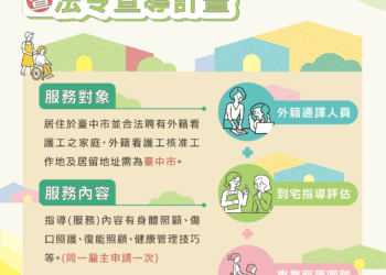 免費到宅指導看護移工照護技巧！中市勞工局歡迎市民踴躍申請