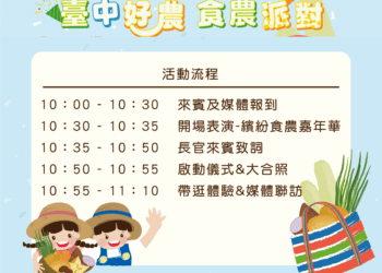 深化食農教育-展現在地農業亮點-「台中好農-食農派對」5月22日熱鬧登場