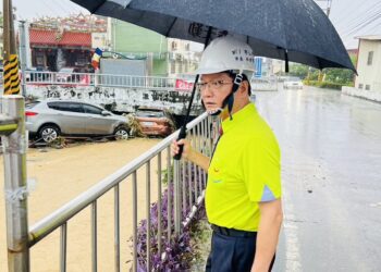 影音/彰化縣連降大豪雨釀災 市長林世賢冒強降豪雨勘災指示緊急搶修