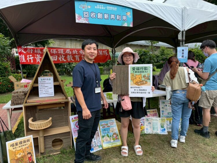 喵星人也愛環保！北屯區清潔隊手作創意貓抓板-超吸睛
