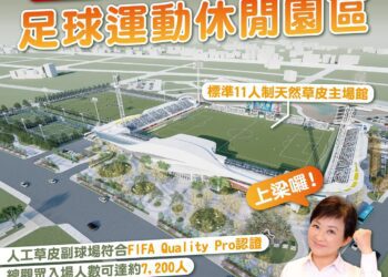 從訓練到國際賽事一應俱全！全台首座國際afc認證「台中足球運動休閒園區」今上梁