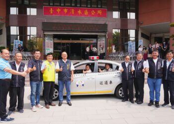 清水高美五里聯防里隊成立-中市府補助新購巡邏車-民政局長：助攻社區安全網
