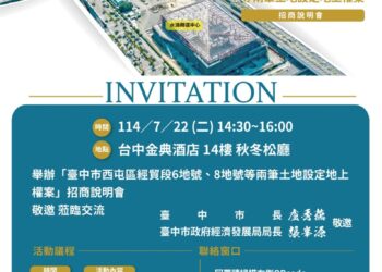 台中西屯區經貿段6、8地號招商說明會7/22登場-經發局長：投資時機成熟-歡迎搶占水湳商機