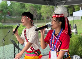 ▲原住民學生歌唱表演。(圖／國立勤益科技大學提供)