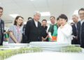 新里程碑！台中巨蛋邁入主體工程階段　盧市長偕隈研吾勉勵施工團隊