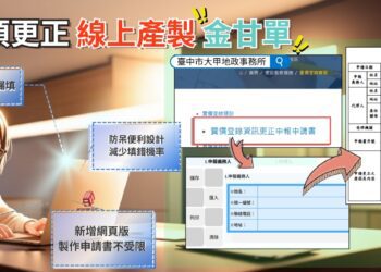 實價登錄申報錯誤免煩惱-中市地政局：更正申請書線上產製一指搞定