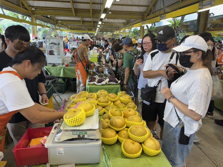 台中市優質葡萄、水蜜桃、高接梨於台北希望廣場展售-中市農業局力邀民眾選購優質農產品