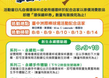 逆轉擊出永續循環力-中市環保局攜手洲際棒球場推循環杯活動