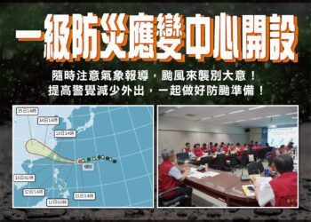 中度颱風「楊柳」強勢逼近！-中市建設局完成整備-全力嚴防豪雨強風