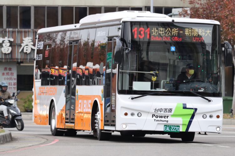 台中市區公車電動化翻倍成長-佔比將突破5成！