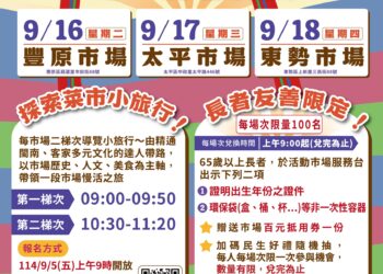 好市台中！10大菜市聯合活動-經發局邀您逛市場、抽好禮、拿抵用券