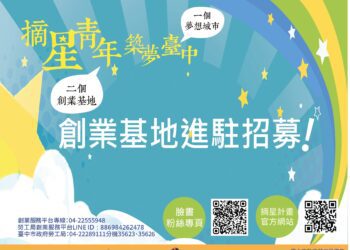 青年創業從台中開始！中市勞工局光復新村、審計新村青創基地招募開跑