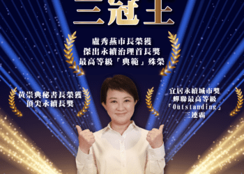 中市勇奪永續評比三冠王！盧市長獲傑出永續治理首長獎典範殊榮-黃秘書長獲頂尖永續長獎-宜居永續城市獎蟬聯三連霸