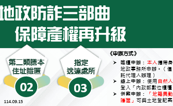 強化不動產安全-中市地政局推防詐三部曲