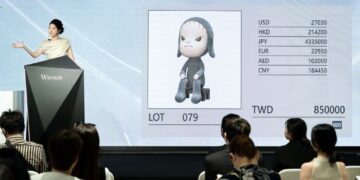 ▲奈良美智《夜坐不眠》於衛山2026春拍以含佣新台幣100萬元成交。(圖／衛山拍賣提供)