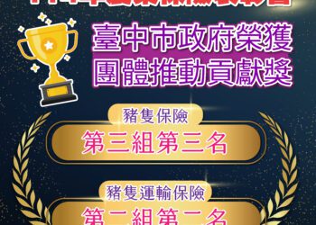 台中農業保險績效亮眼-市府與農會多項獲獎肯定