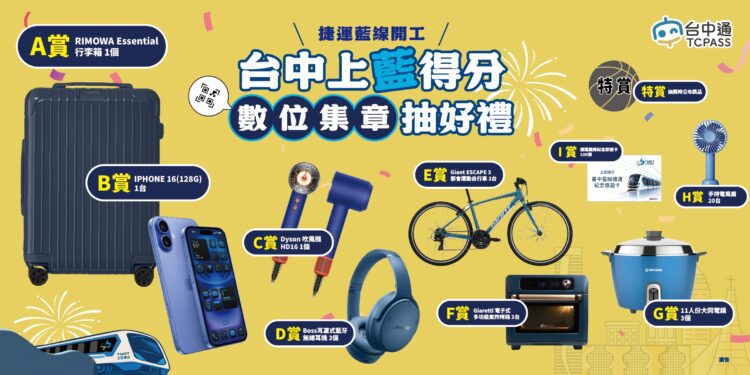 台中捷運藍線數位集章活動圓滿落幕-得獎名單出爐！